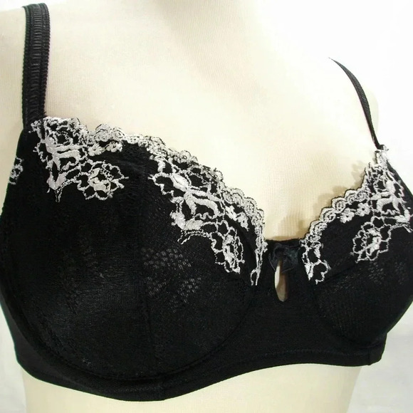 38B Jezebel 10039 Demeure Unlined Balconet UW Bra Black NWT - Picture 4 of 9